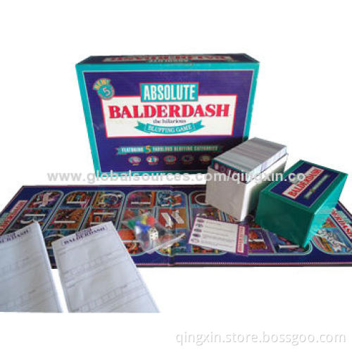 Family Paper Game Set in Box, Suitable for Age 5+ Children with PP/UV Lamination